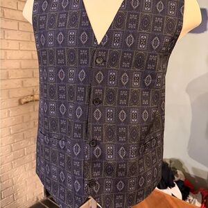 Vintage Intersect Silk Vest / Waistcoat | 100% Silk | Unisex